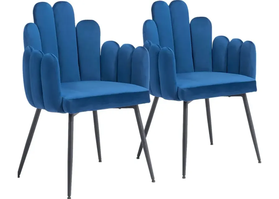 Bielo Blue Side Chair, Set of 2-Blue