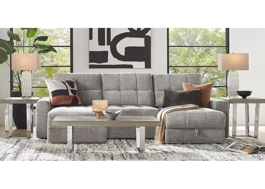 Meriwether Gray 3 Pc Power Slider Sectional-115