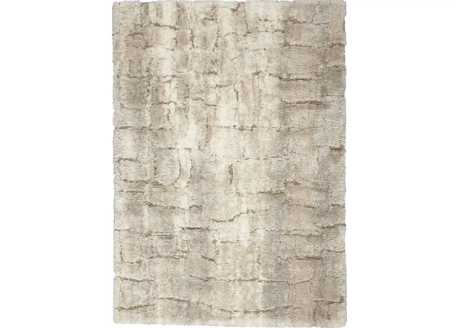 Yanzo Ivory/Beige 6'7 x 9'2 Rug-Ivory, Beige