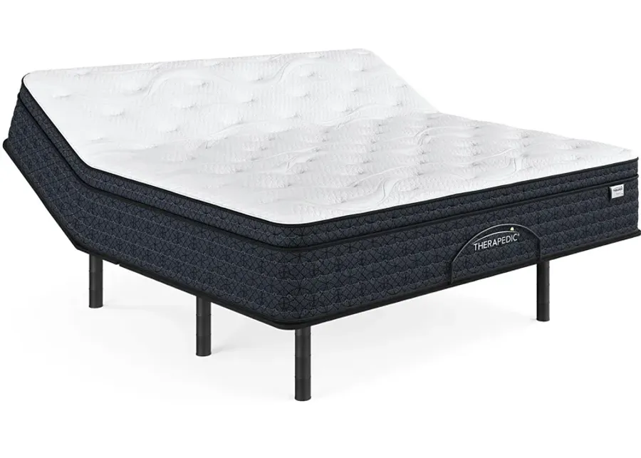 Therapedic Mystic King Mattress with Head Up Only Base