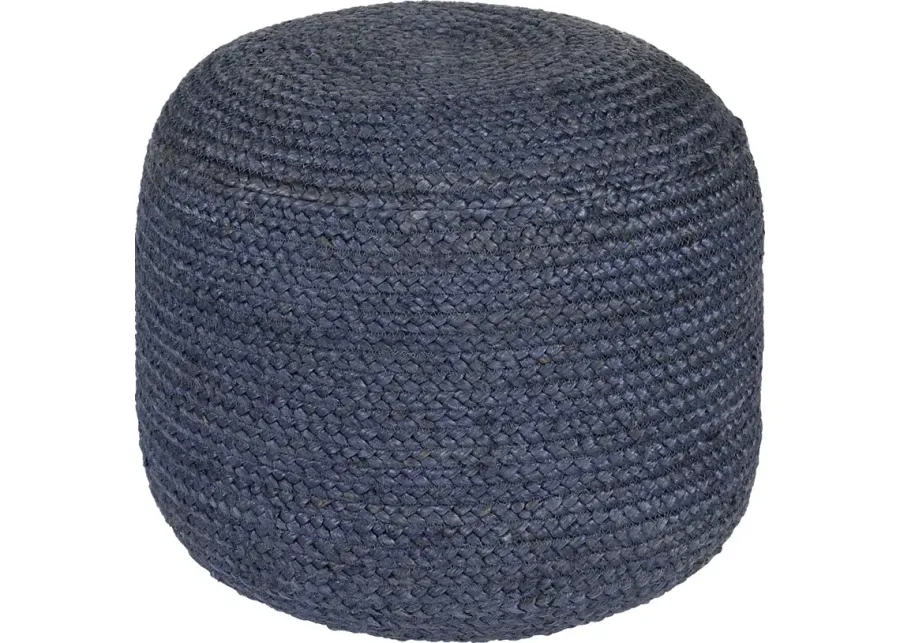Aderodrome Blue Ottoman-Blue