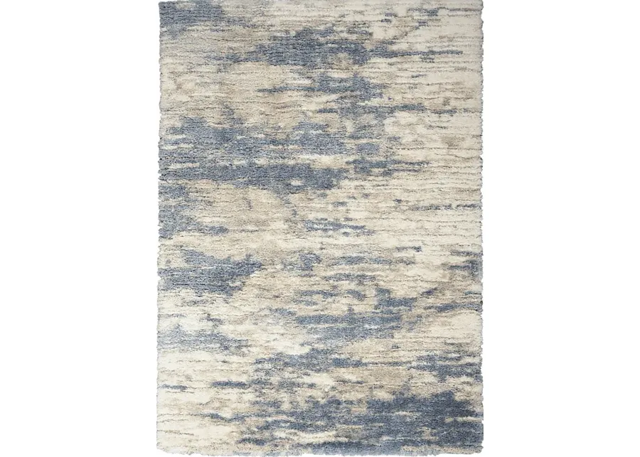 Zaistes Blue/Gray 5'3 x 7'3 Rug-Blue, Gray