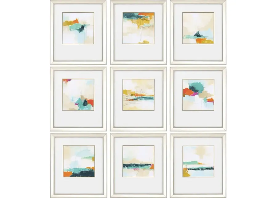Atmospheric Multi Artwork, Set of 9-Multi