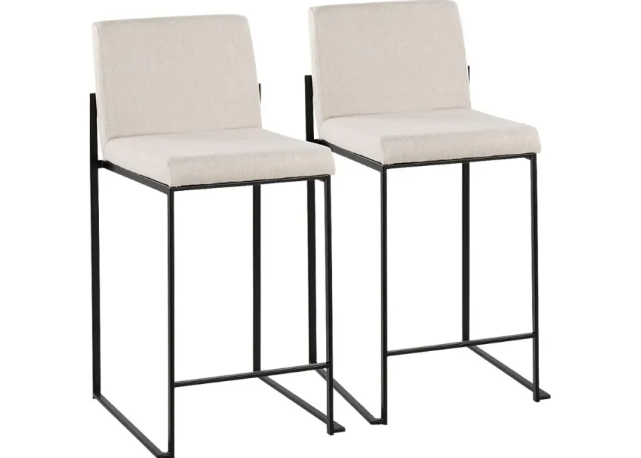 Leserna III Beige Counter Height Stool, Set of 2-Beige