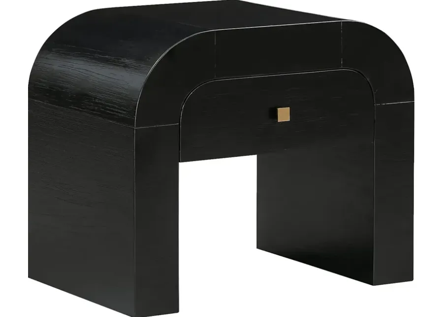 Mondrey Black Accent Table-Black