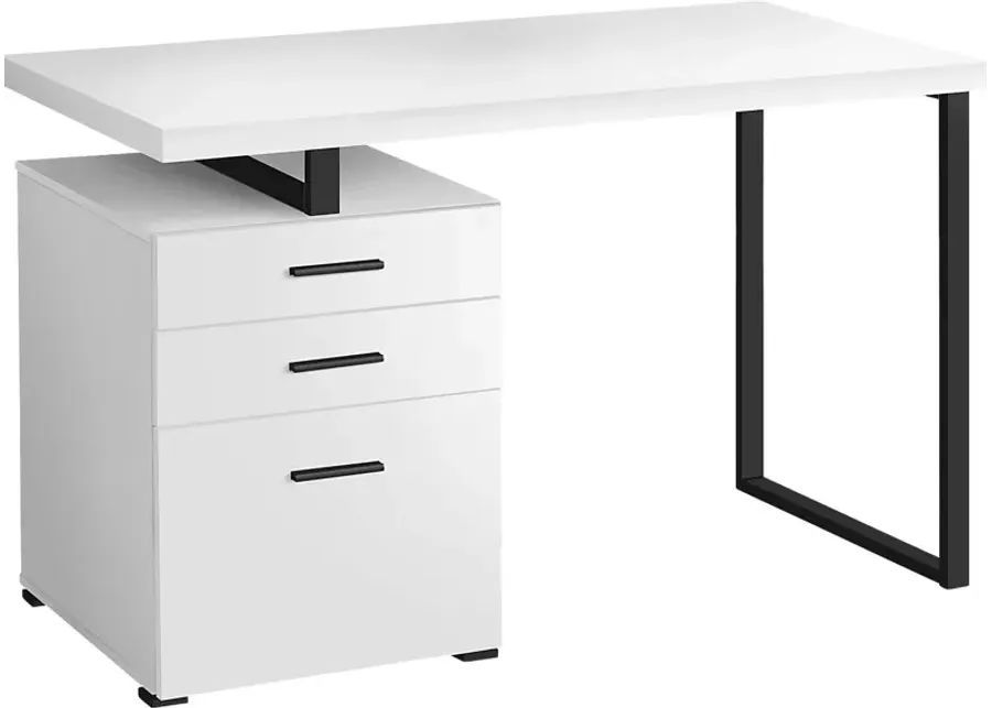 Calavetti White Desk-White