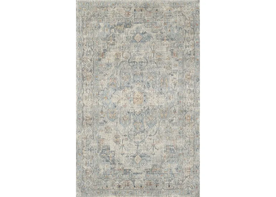 Solana Ivory Blue Valencia Area Rug - 9 0  X 12 2 