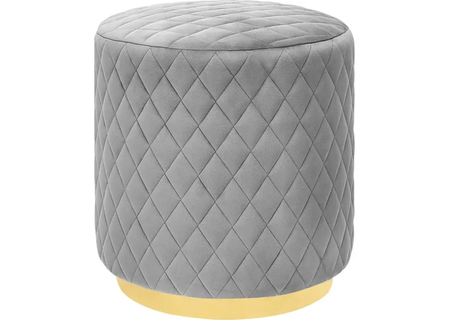 Aberas Gray Ottoman-Gray
