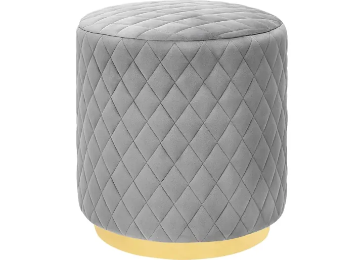 Aberas Gray Ottoman-Gray