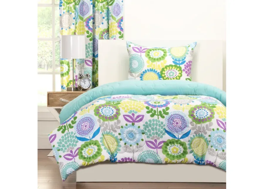 Pointillist Pansy Full Comforter Set
