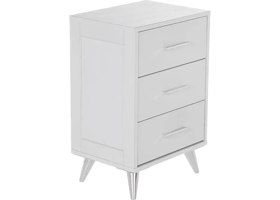 Arnoldell White Nightstand-White