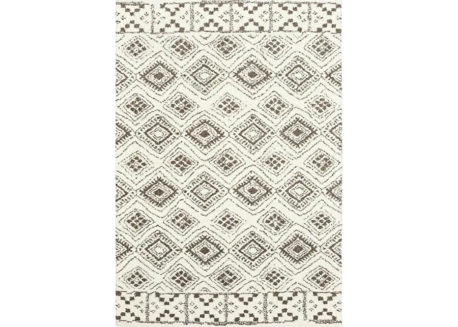 Musim Ivory 6'7 x 9'6 Rug-Ivory, Brown