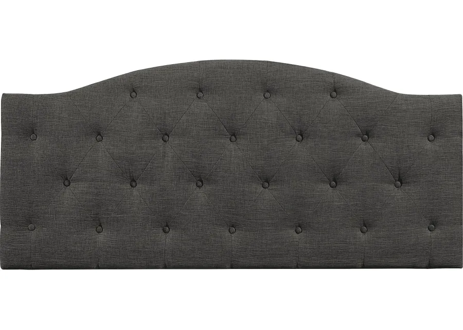 Barnsdale Dark Gray Full/Queen Upholstered Headboard-Gray