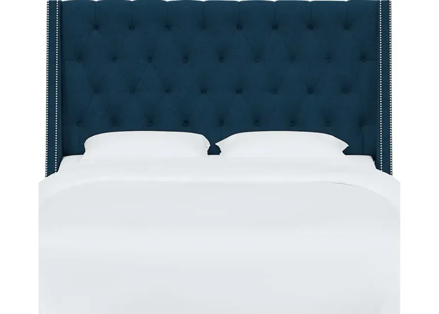 Aidyl Blue Twin Headboard-Blue
