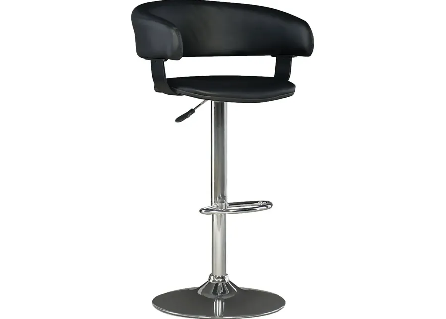 Cetona Black Desk Stool-Black