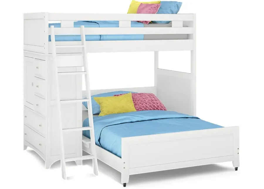 Ivy League 2.0 White Twin/Full Loft with Chest-79