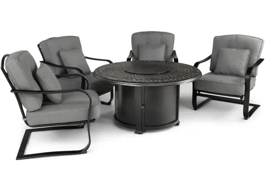 Madison V IV 5 Piece Fire Table Set 
