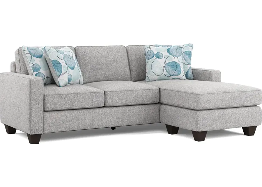 Alanis Bay Gray Sofa Chaise-90