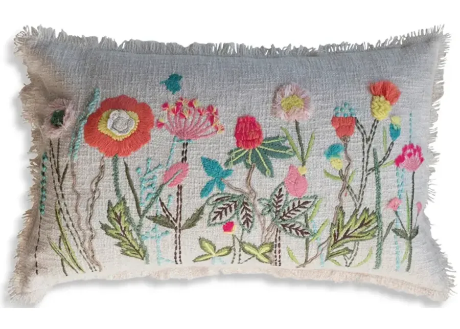Flowers Lumbar Pillow