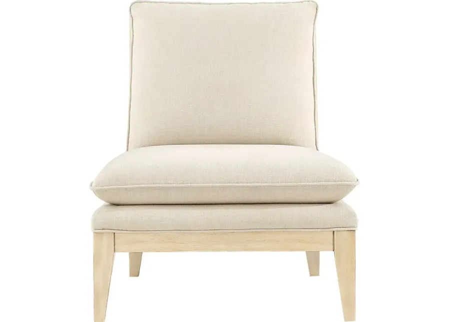Zahno Beige Accent Chair-Beige