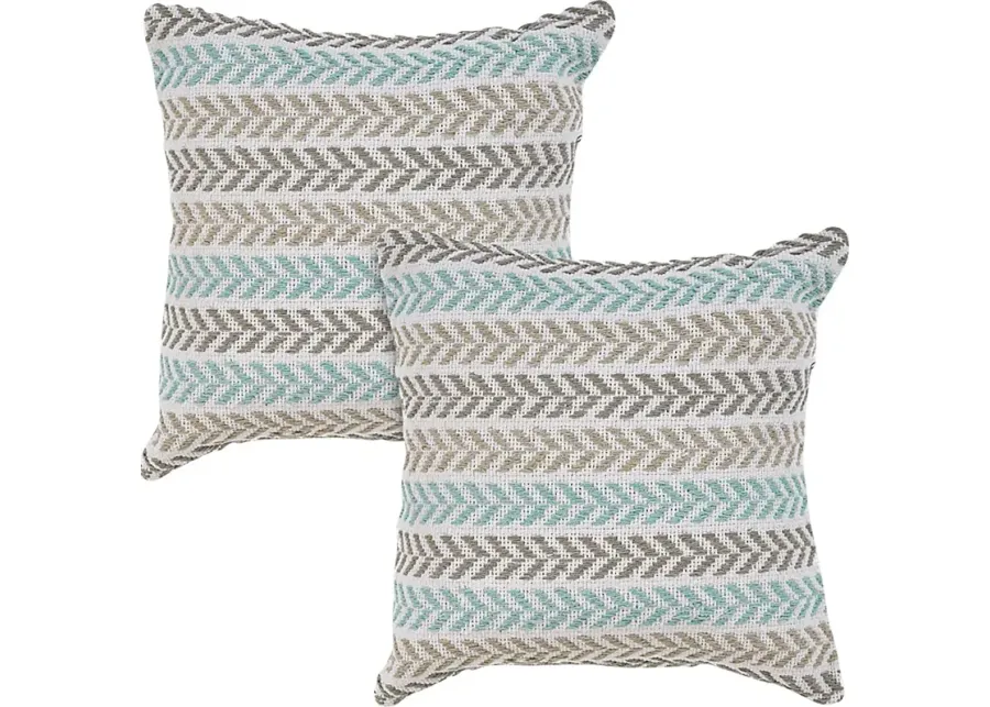 Istarie Turquoise Accent Pillow Set of 2-Turquoise