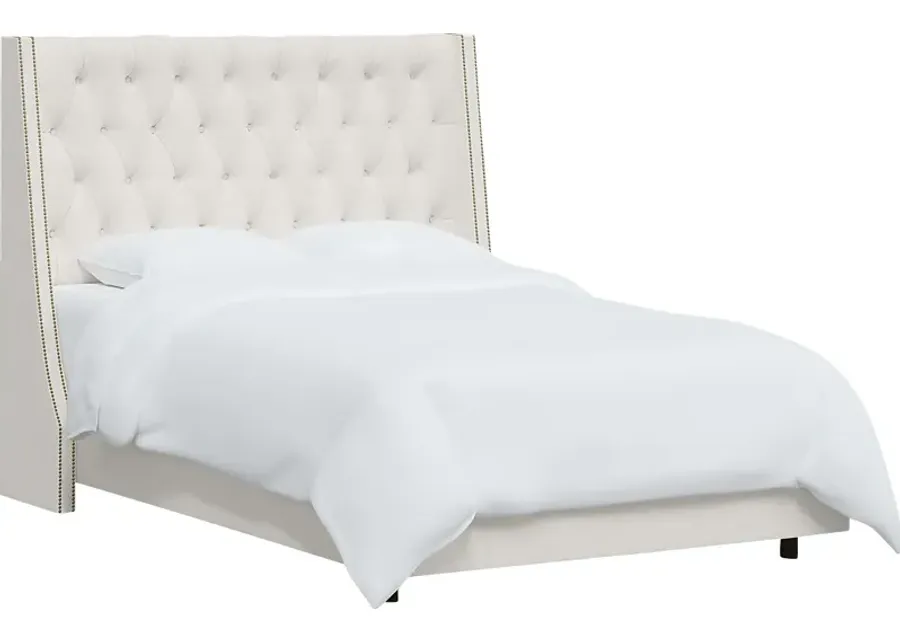 Aidyl White Twin Bed-White