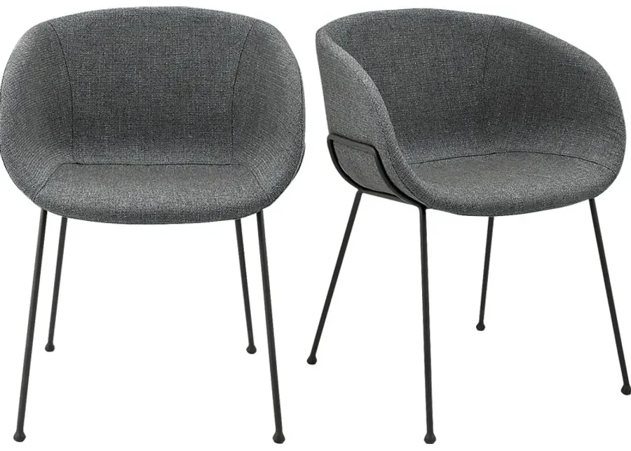 Choupique Blue Arm Chair, Set of 2-Blue
