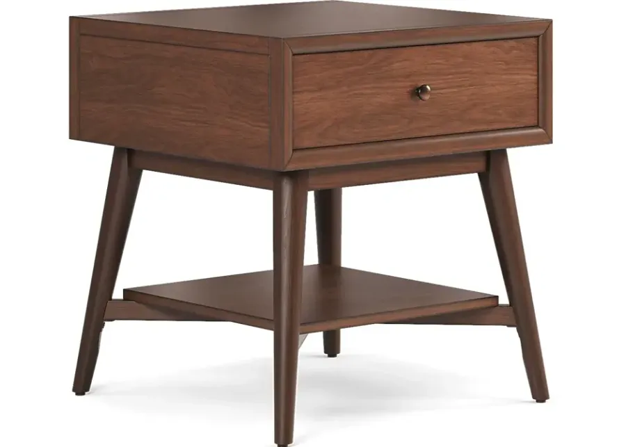 Greyson Brown Cherry End Table-21.5
