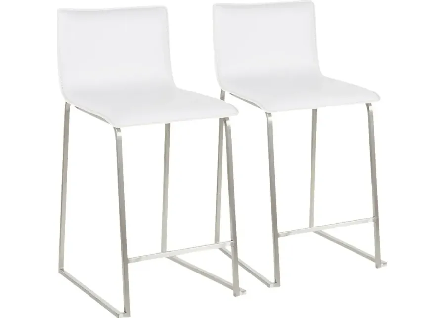 Dannelly Grove White Counter Height Stool, Set of 2-White