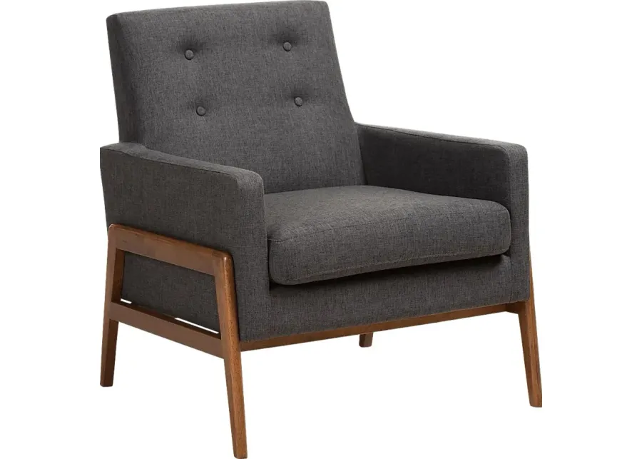 Diplari Dark Gray Accent Chair-Dark Gray