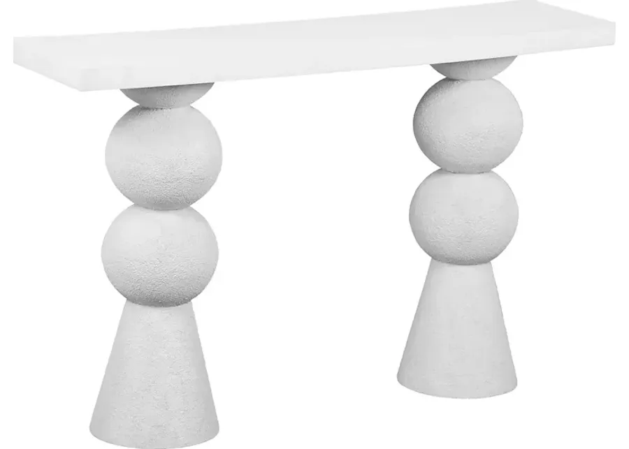 Bolleana White Sofa Table-White