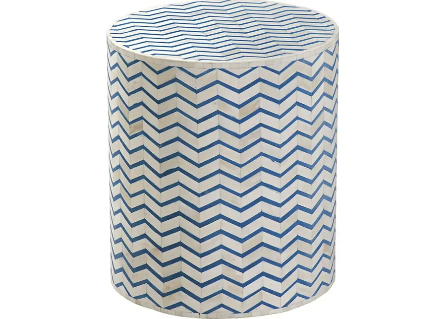 Saltonstall Blue Accent Table-Blue