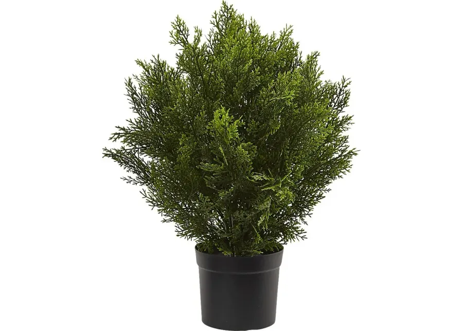 Rodel Green Cedar Indoor/Outdoor Silk Plant-Green