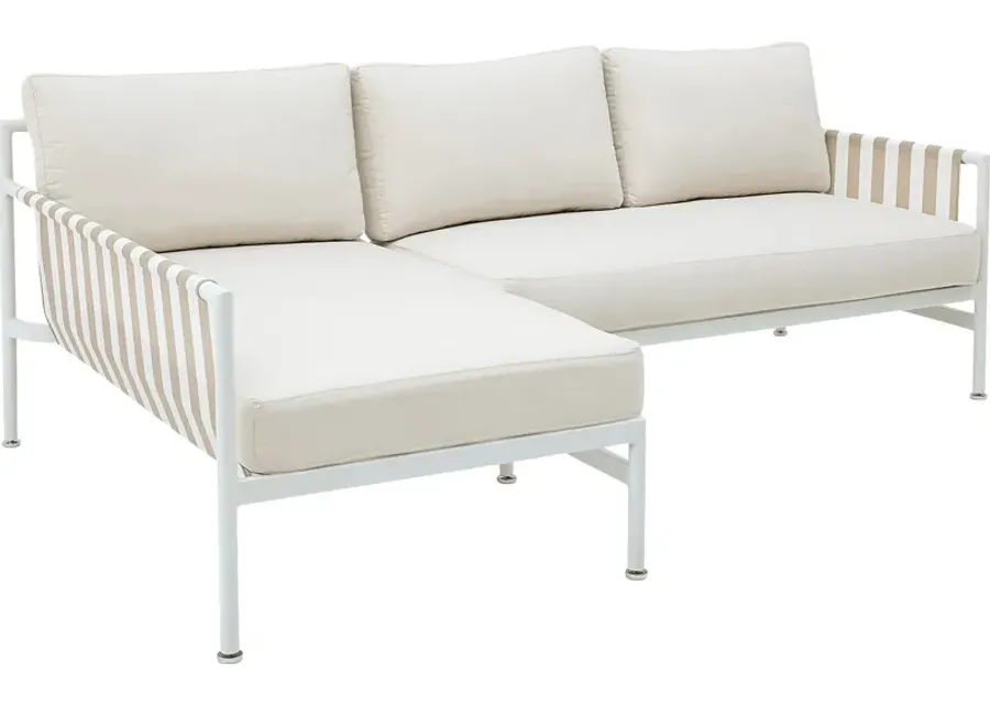 Outdoor Arboleda Cream 2 Pc Left Arm Chaise Sectional-Cream