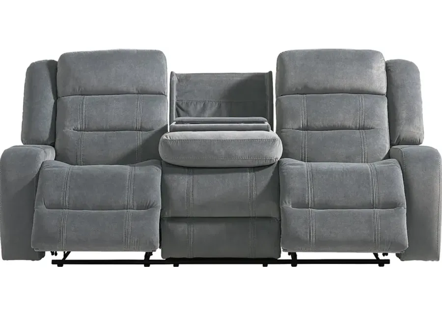 McKinley Graphite Reclining Sofa-87