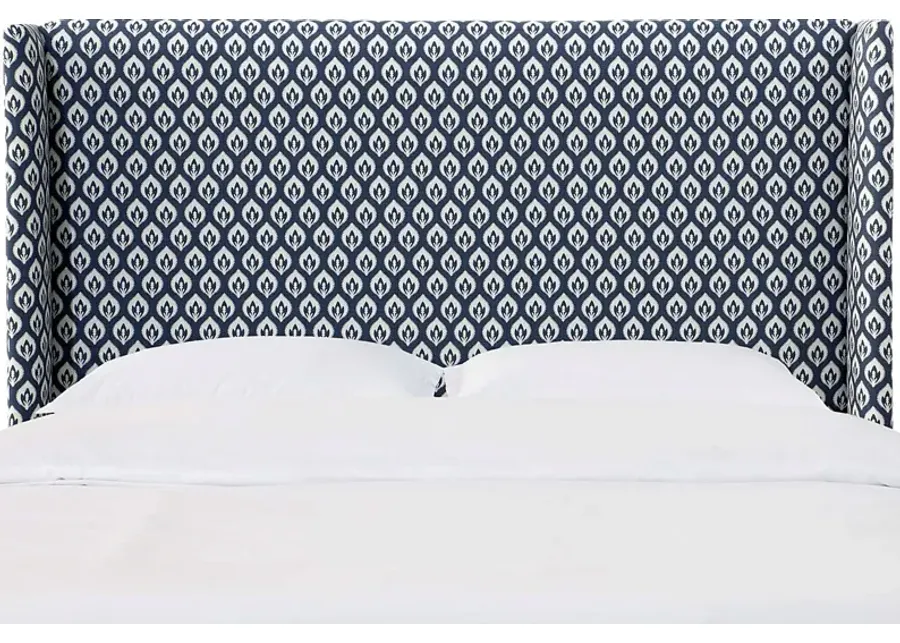 Delorna II Navy California King Headboard-Navy