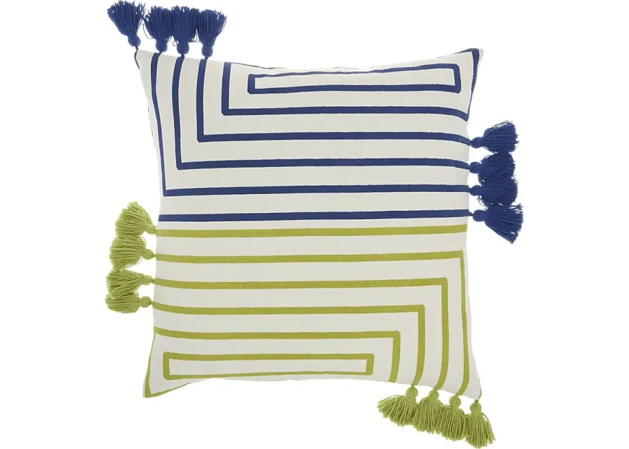 Kids Wiestling Green Throw Pillow-Green