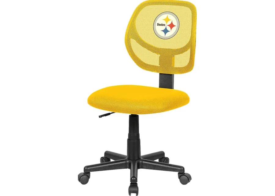 Pittsburgh Steelers Yellow Desk Chair-Yellow