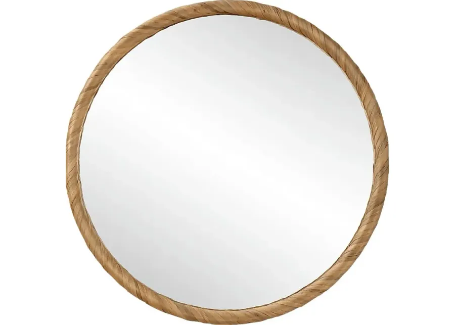 Minho Brown Wall Mirror-Brown