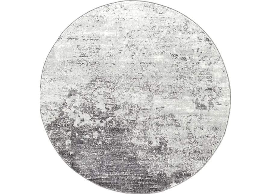 Polvogt II Slate 5'3 Round Rug-Slate