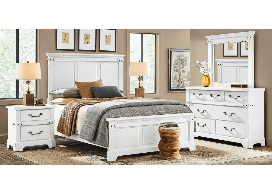 Fairhaven White 5 Pc King Panel Bedroom