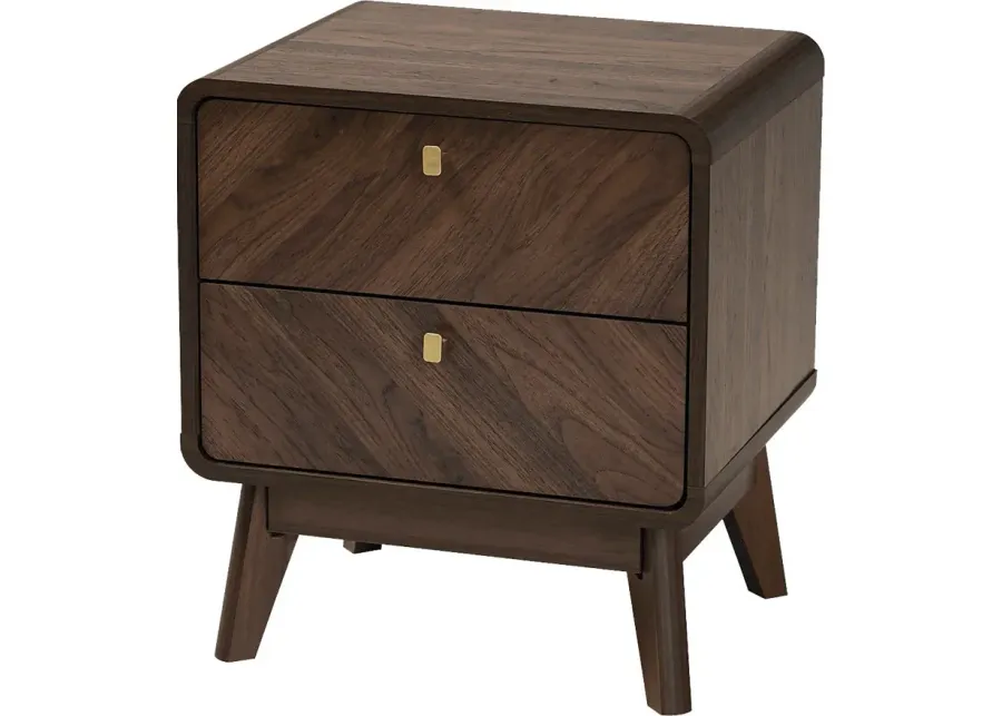 Mcternan Brown Nightstand-Brown