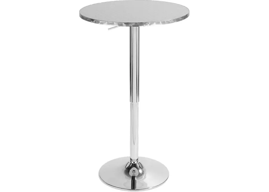 Avrum Chrome Bistro Table-Chrome