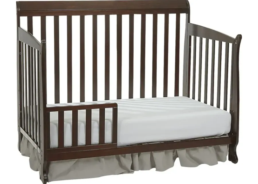 Kids Alvoro Espresso Convertible Crib-Espresso