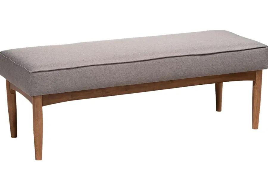 Allyson Gray Accent Bench-Gray