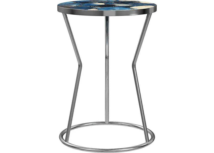 Belvidere Silver Accent Table-Silver