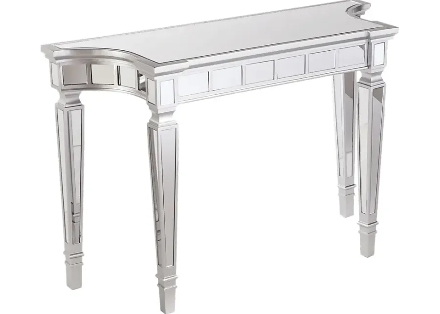 Gitre Silver Console Table-Silver