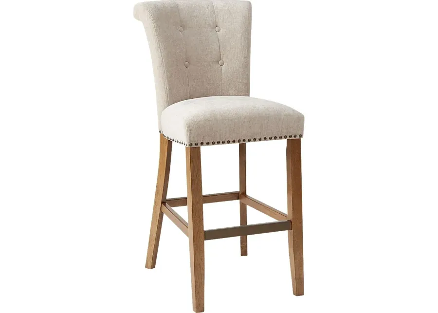 Lorio Cream Bar Stool-Cream