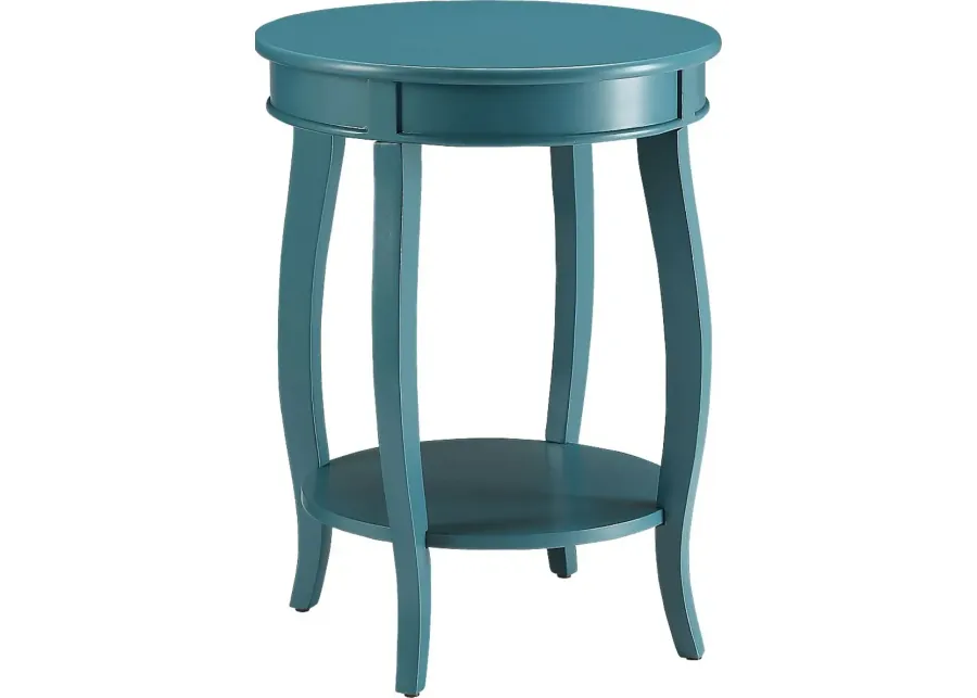 Chloris Blue Accent Table-Blue