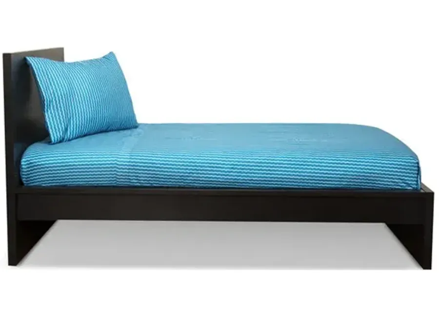 Wavy Stripe Full Sheet Set - Cerulean